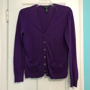 Ralph Lauren purple cardigan